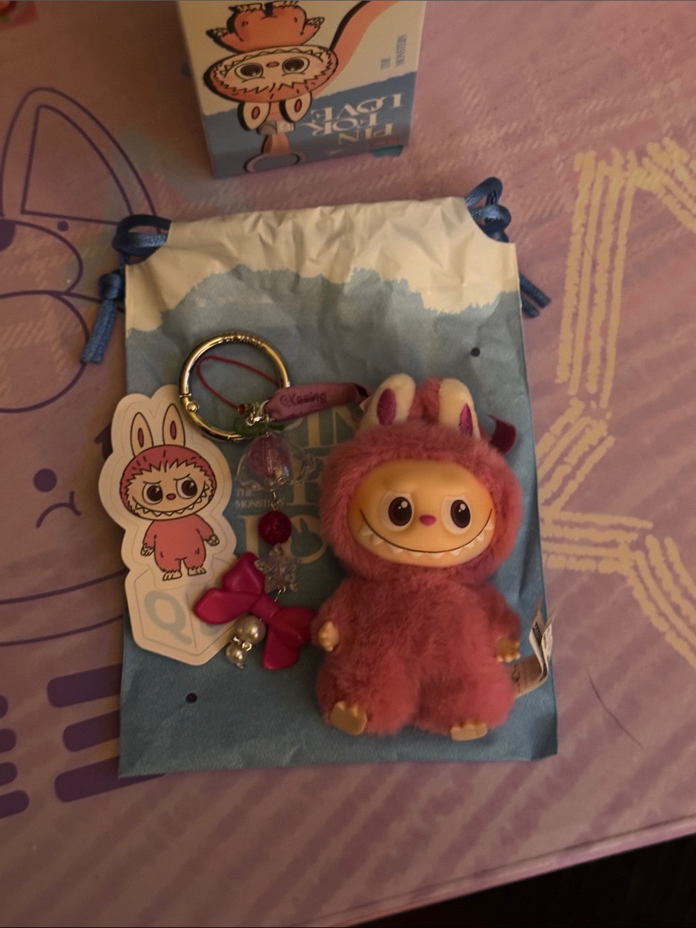 Custom Q Labubu phone charm!